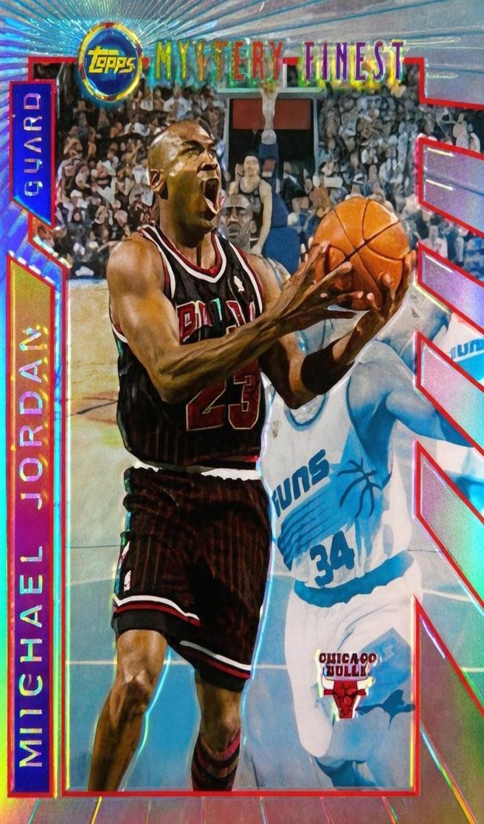 1996 Topps Basketball Borderless Refractor Michael Jordan #M14