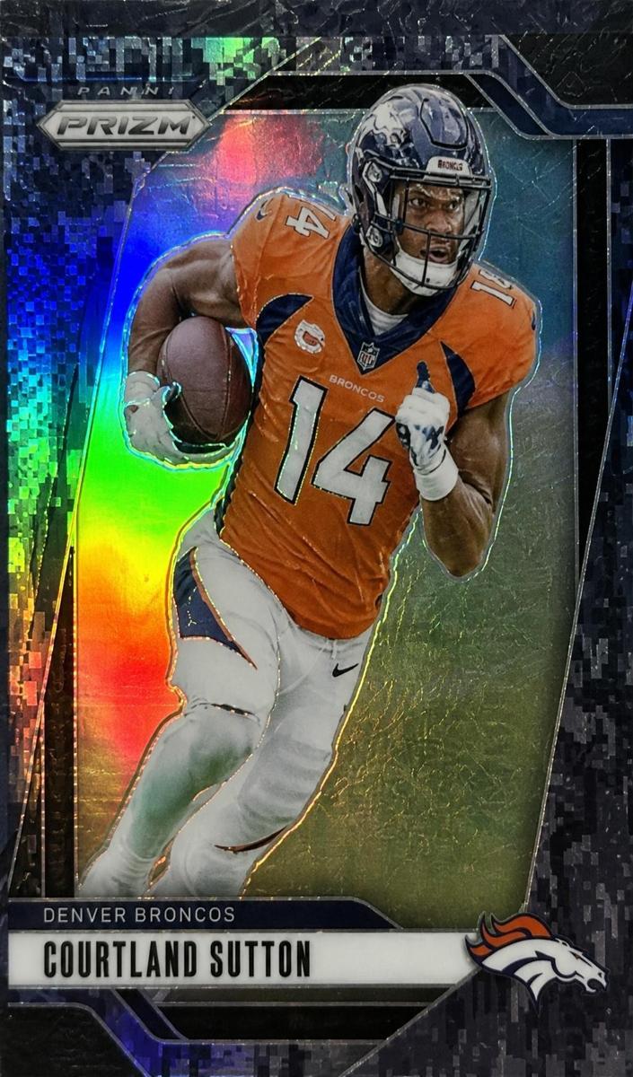 2024 Panini Prizm Football Navy Camo Courtland Sutton #86