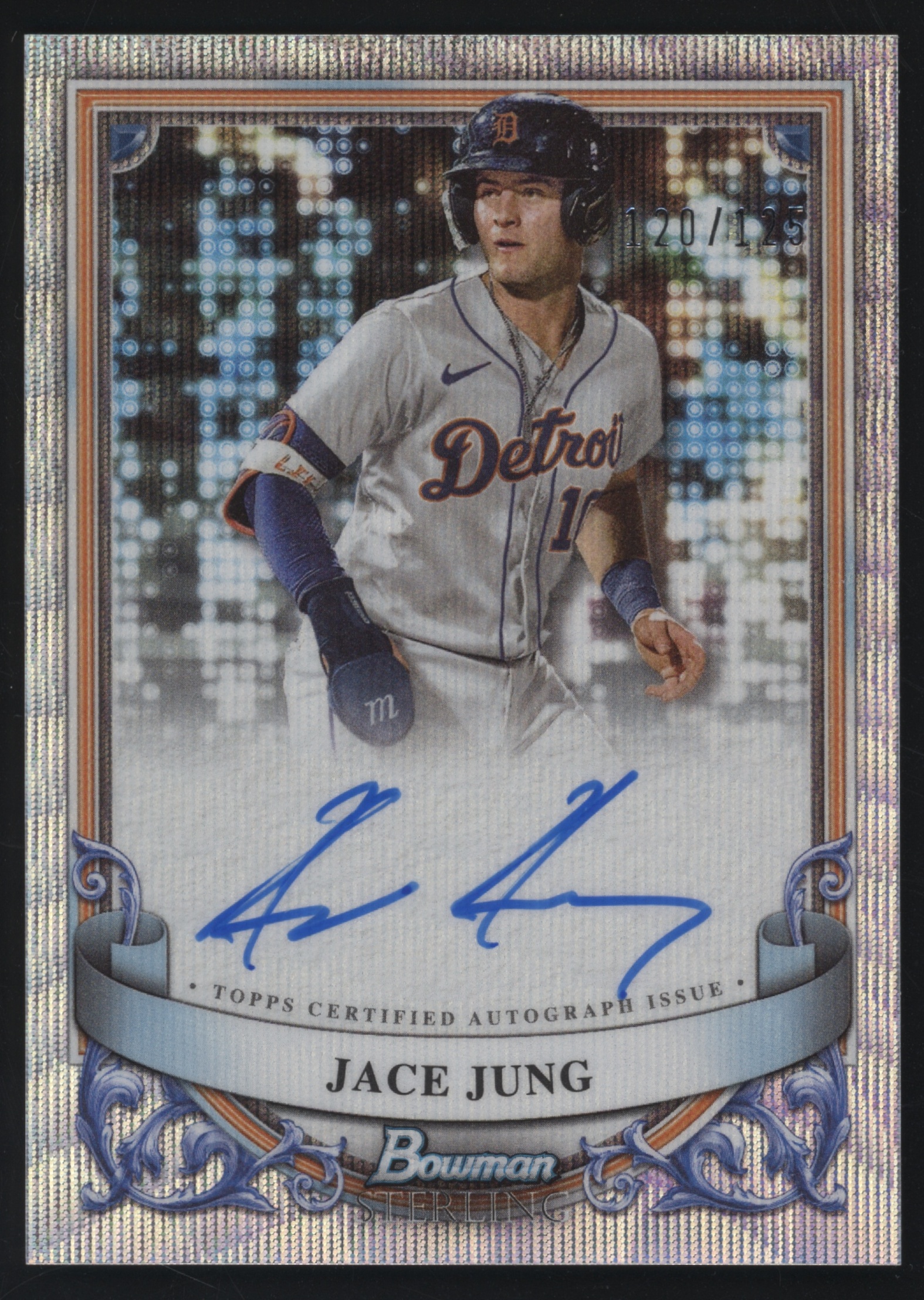 2024 Bowman Sterling Baseball Wave Refractor Jace Jung #PA-JJ PSA 10