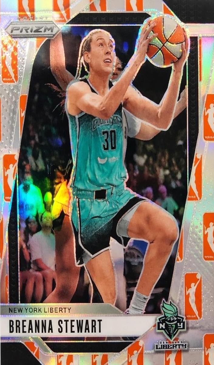 2024 Panini Prizm WNBA Basketball WNBA Logo Breanna Stewart #99 PSA 8