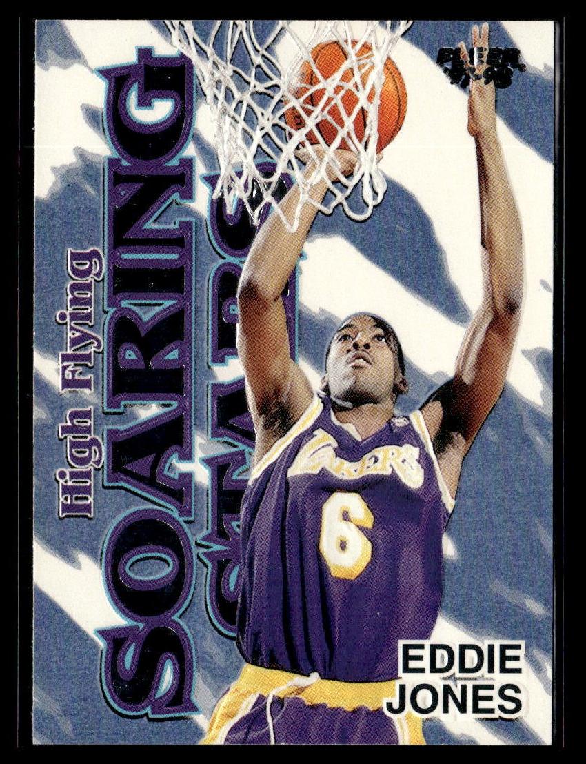 1997 Fleer Basketball High Flying Eddie Jones #8 PSA 9