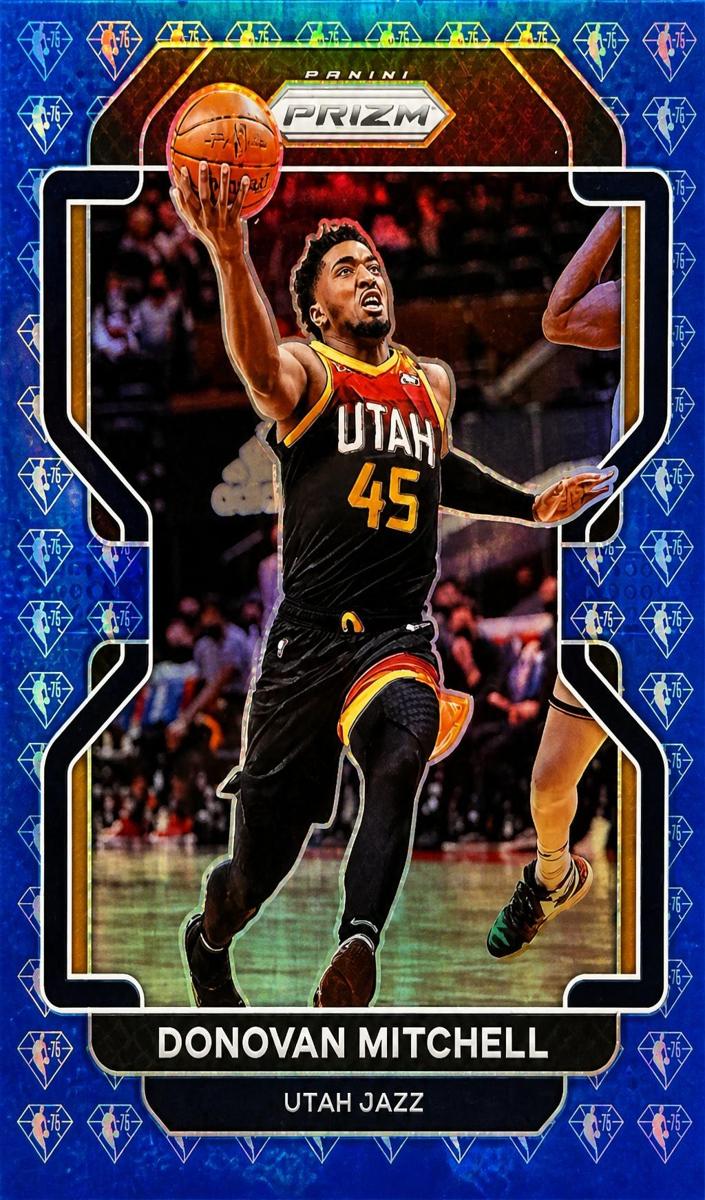 2021 Panini Prizm Basketball NBA 75th Prizm Donovan Mitchell #72 PSA 9