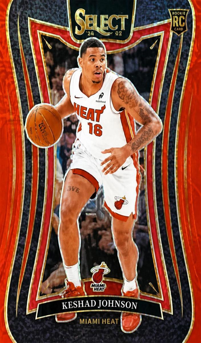 2024 Panini Select Basketball Red Mojo Keshad Johnson #387