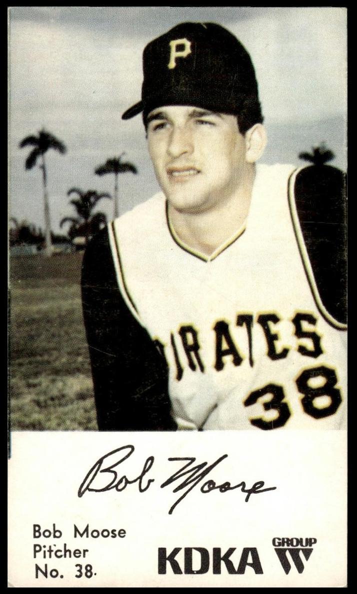1968 Kdka Pittsburgh Pirates Baseball Bob Moose #38