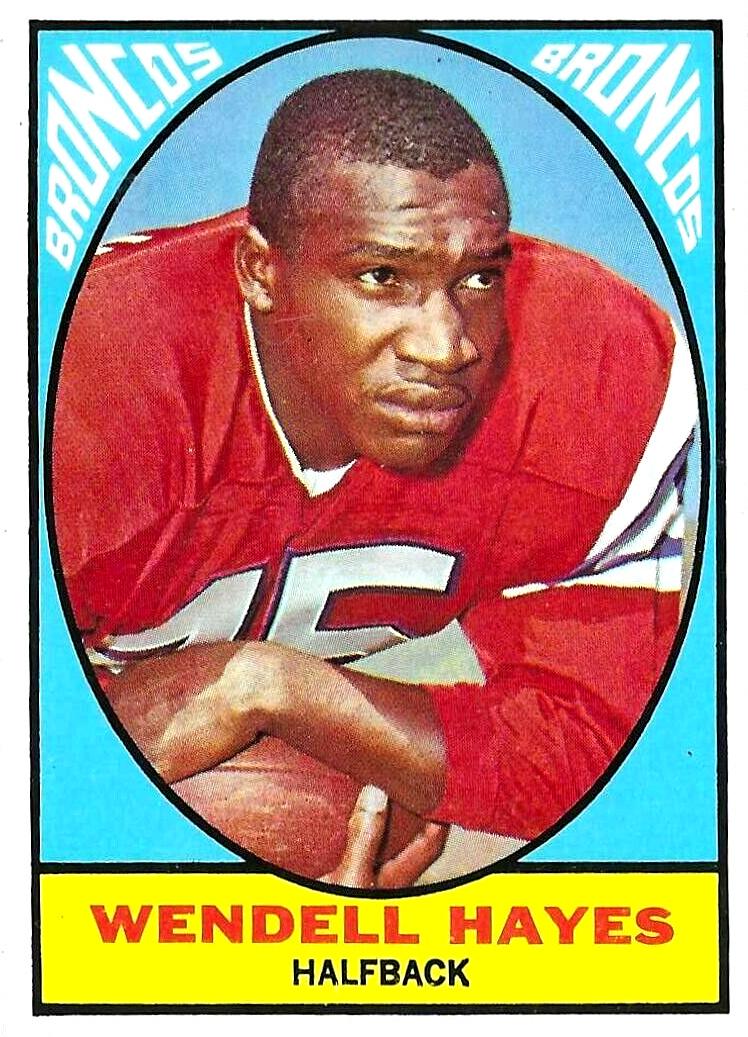 1967 Topps Football Wendell Hayes #36 PSA 8