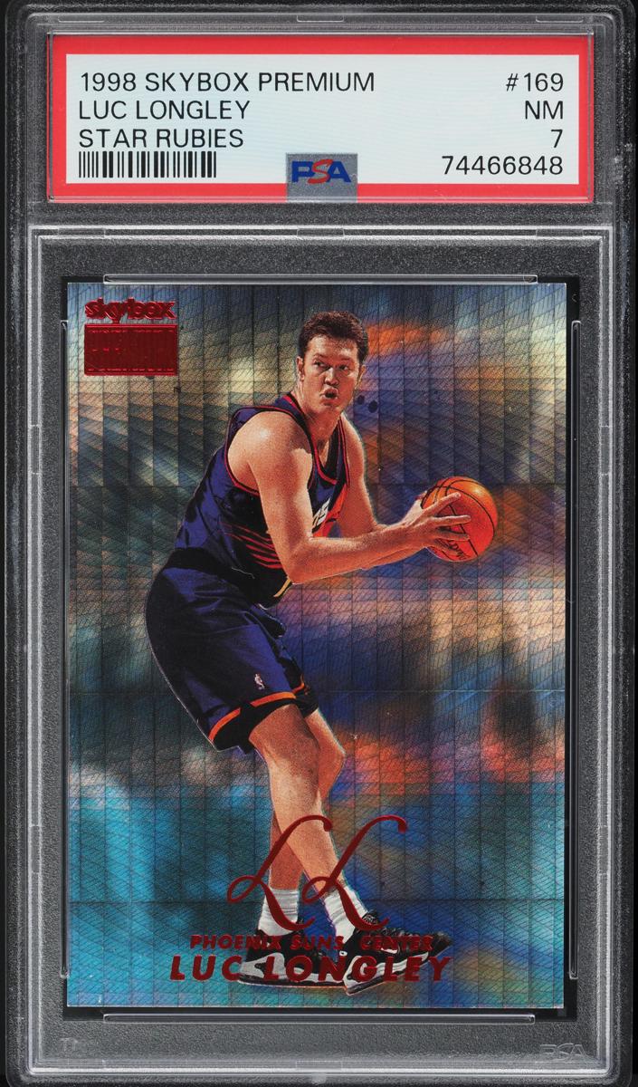 1998 Skybox Premium Basketball Star Rubies Luc Longley #169 PSA 6.5