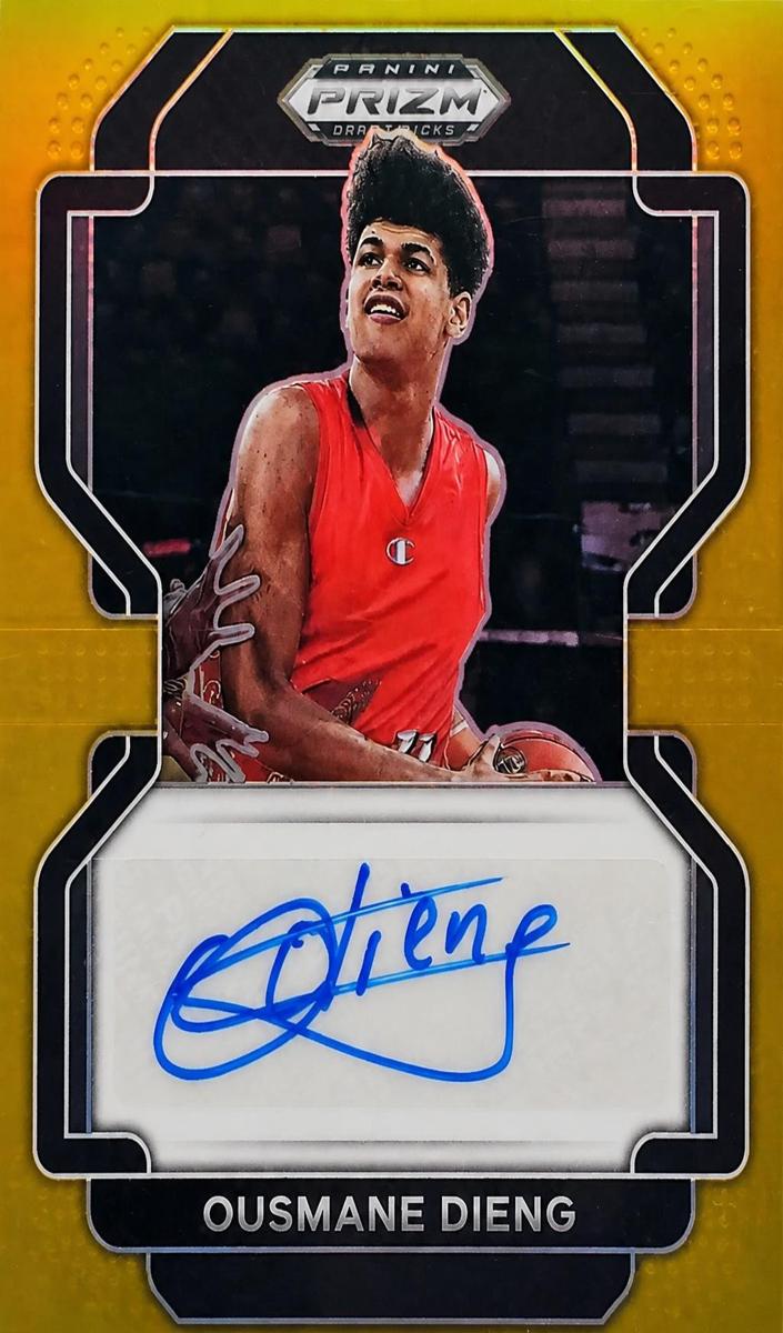 2022 Panini Prizm Draft Picks Basketball Gold Ousmane Dieng #DP-OUS
