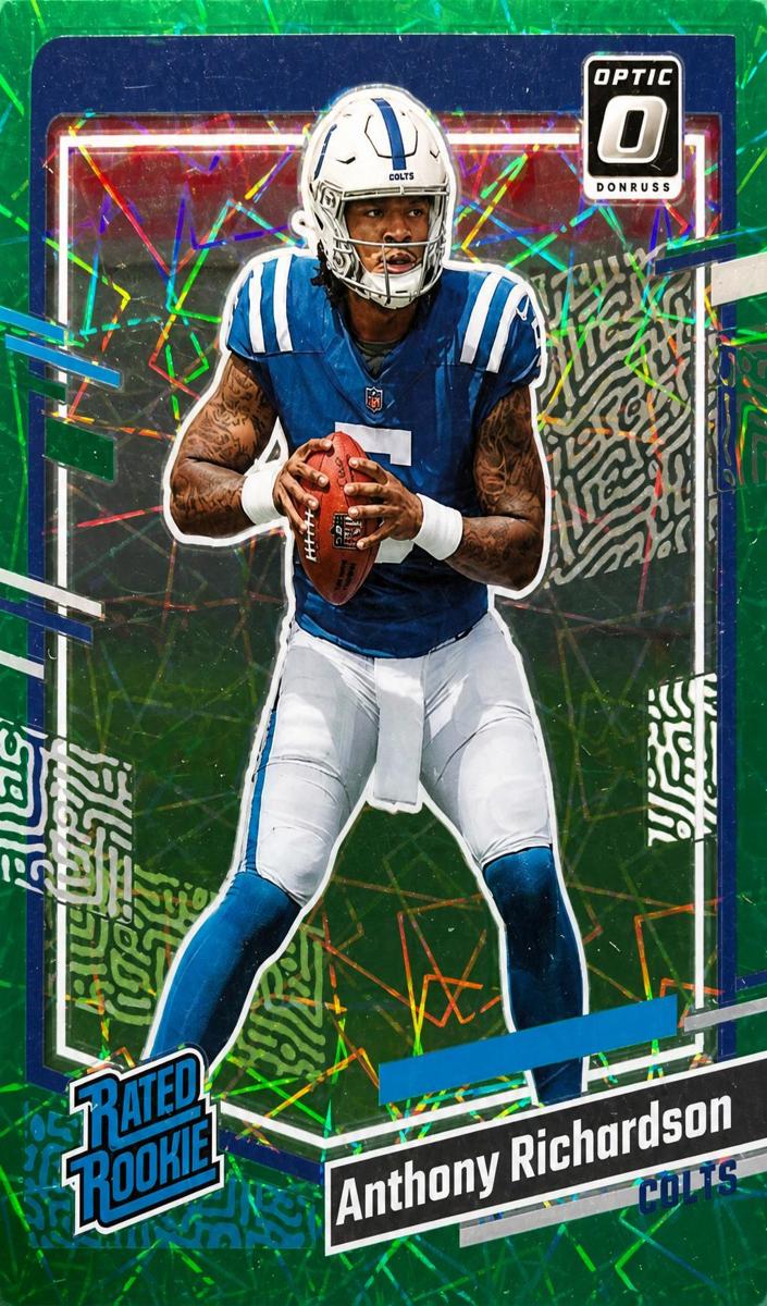 2023 Panini Donruss Football Green Velocity Anthony Richardson #343