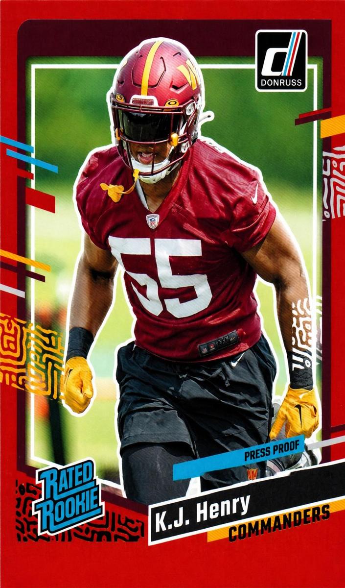 2023 Panini Donruss Football Press Proof Red K.J. Henry #400