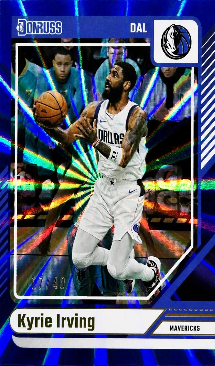 2024 Panini Donruss Basketball Holo Blue Laser Kyrie Irving #109 PSA 9