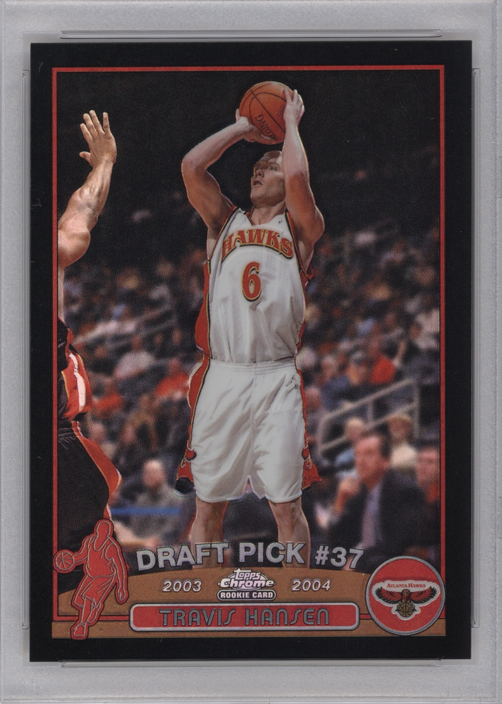 2003 Topps Chrome Basketball Black Refractor Travis Hansen #144