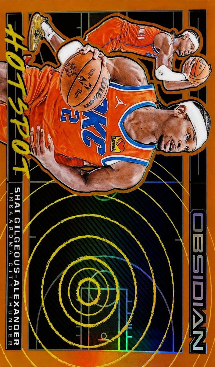 2023 Panini Obsidian Basketball Electric Etch Orange Flood Shai Gilgeous-Alexander #1 PSA 7.5