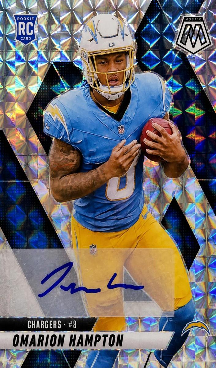 2025 Panini Mosaic Football Omarion Hampton #335 PSA 9
