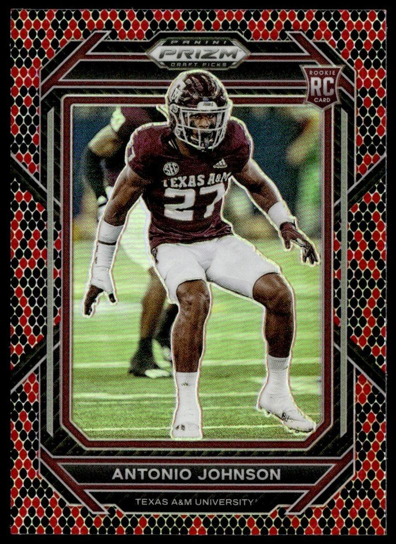2023 Panini Prizm Draft Picks Football Snakeskin Antonio Johnson #182