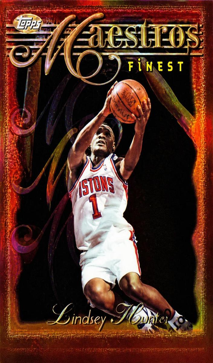 1996 Topps Finest Basketball Refractor Lindsey Hunter #64 PSA 8.5