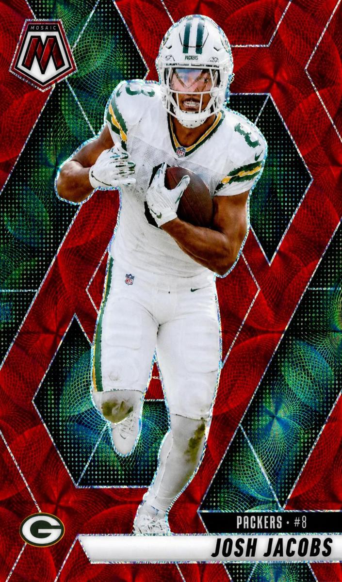 2025 Panini Mosaic Football Red Scope Josh Jacobs #156