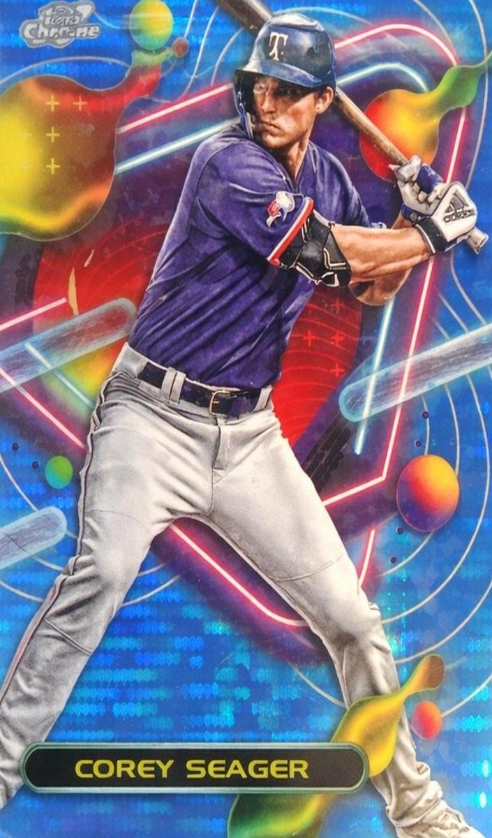 2023 Topps Cosmic Chrome Baseball Blue Moon Corey Seager #96 PSA 10