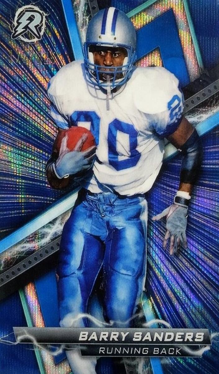 2023 Topps Composite Football Navy Surge Barry Sanders #55 PSA 8.5