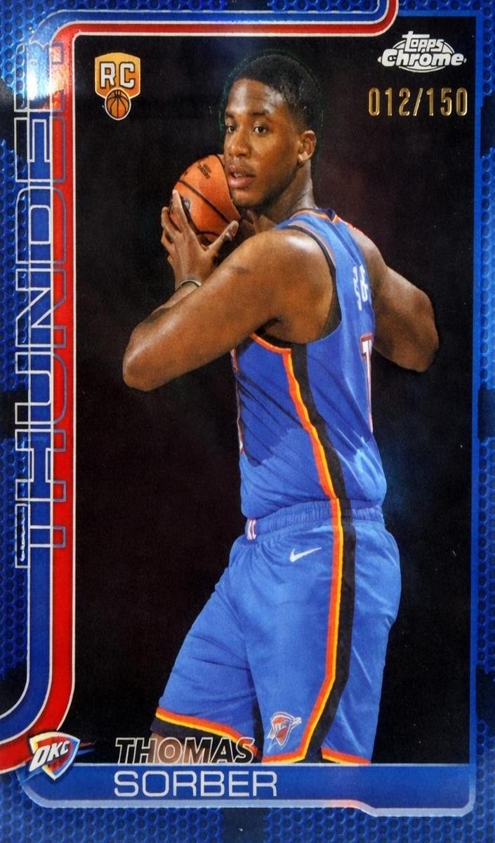 2025 Topps Chrome Basketball Blue Refractor Thomas Sorber #265