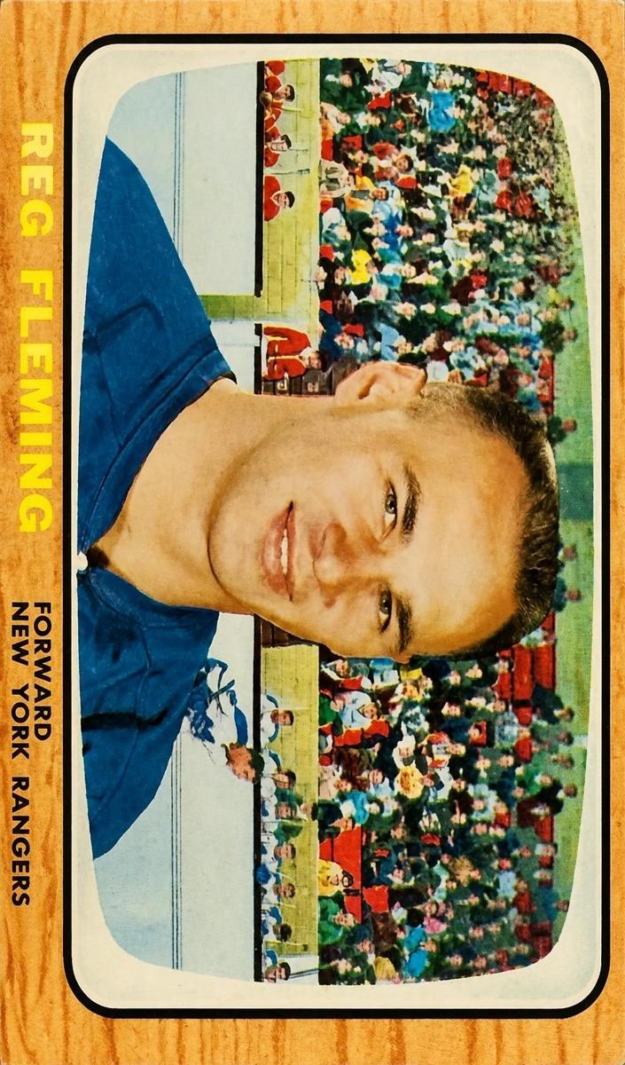 1966 Topps USA Test Hockey Reg Fleming #54 PSA 8