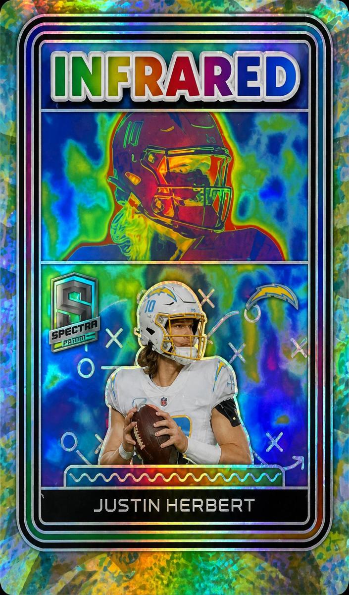 2023 Panini Spectra Football Neon Splatter Justin Herbert #I-JHE CGC 10 PRISTINE