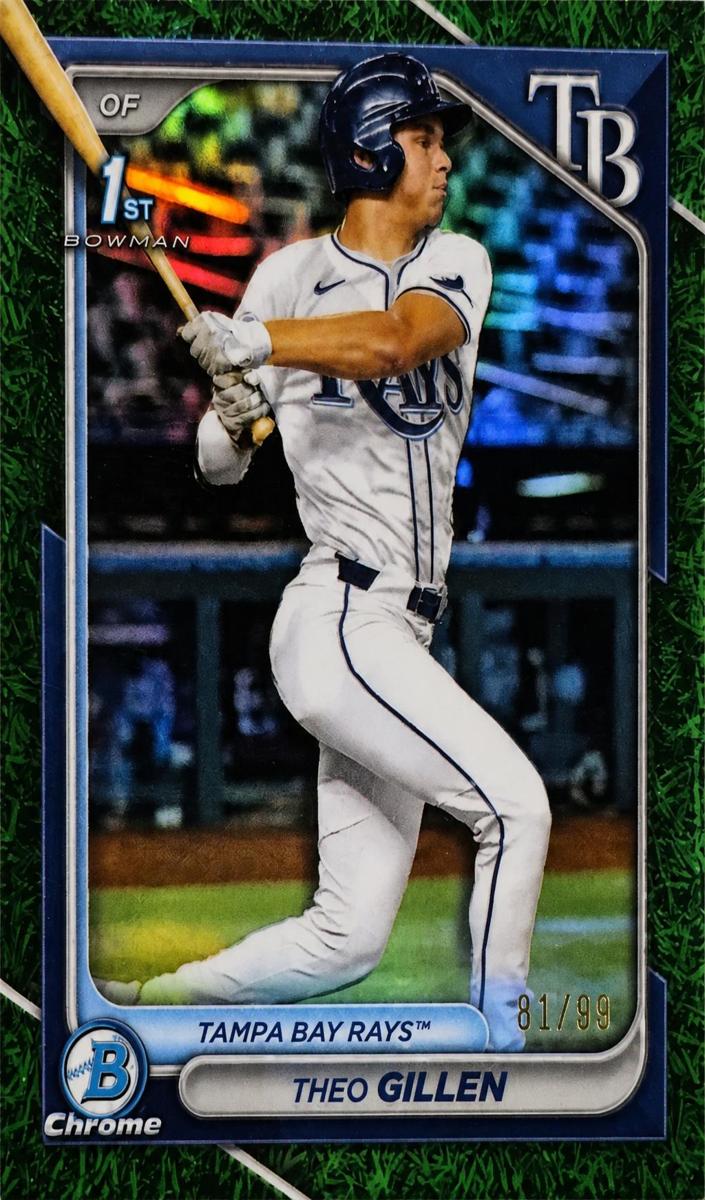 2024 Bowman Draft Chrome Baseball Green Grass Refractor Theo Gillen #BDC-73