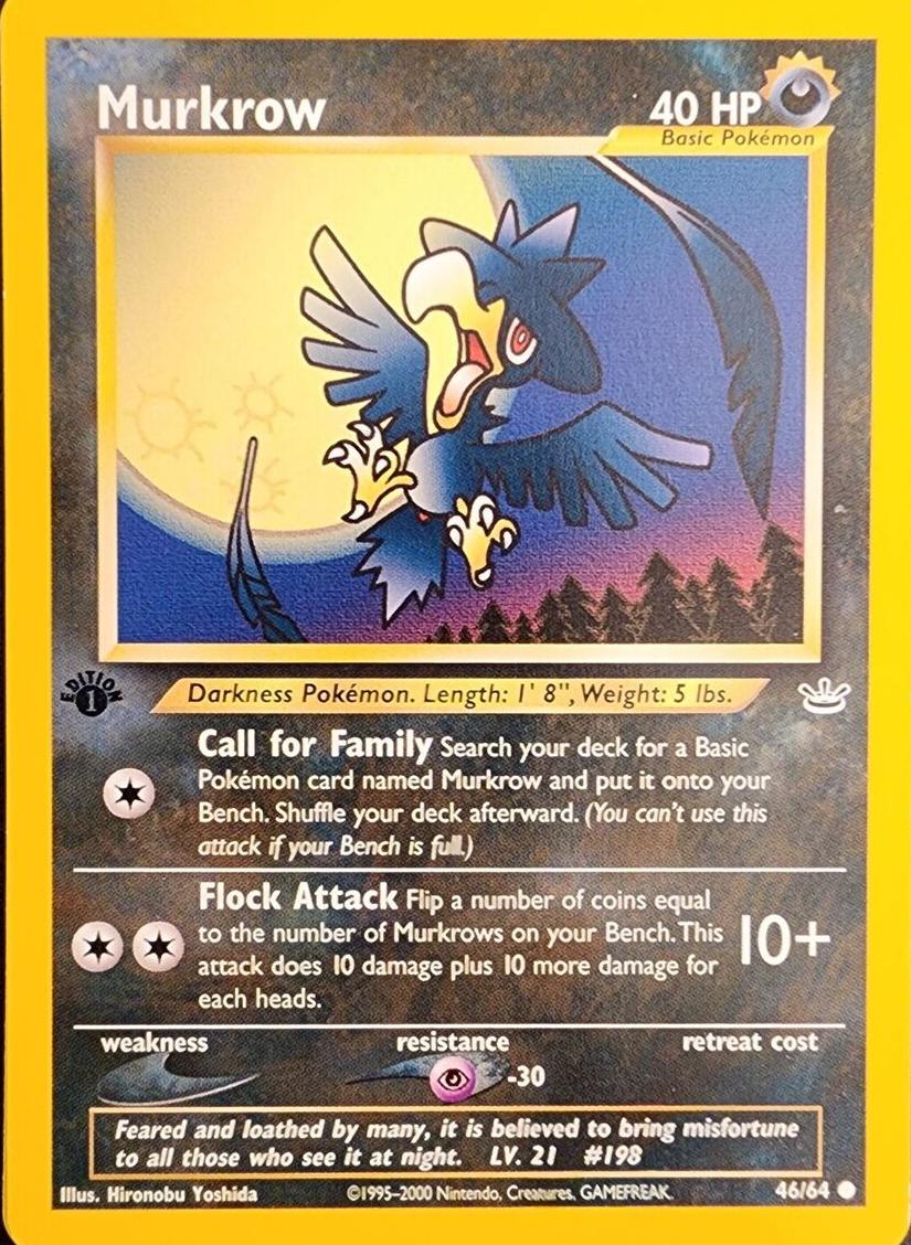 2001 Pokemon Neo Revelation 1st Edition Murkrow #46