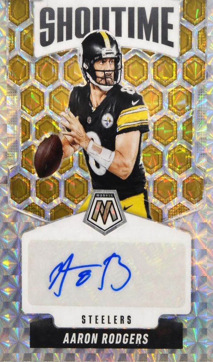 2025 Panini Mosaic Football Aaron Rodgers #SOS-AAR PSA 10