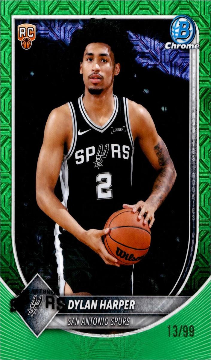 2025 Bowman Mega Box Basketball Green Mojo Refractor Dylan Harper #BCV-2