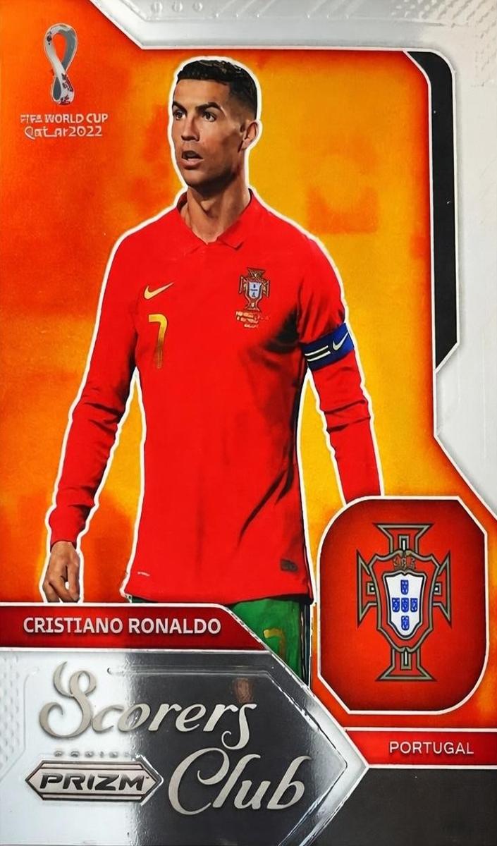 2022 Panini Prizm FIFA World Cup Qatar Soccer Cristiano Ronaldo #7 RAW Ungraded