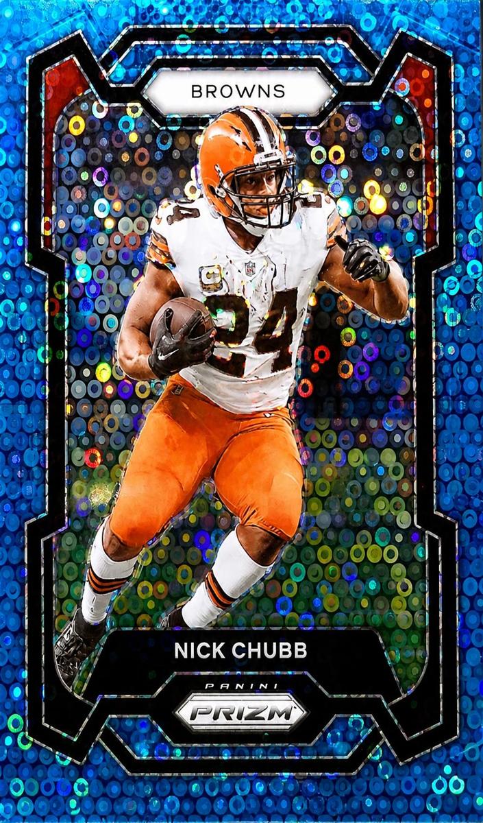 2023 Panini Prizm Football No Huddle Blue Nick Chubb #69