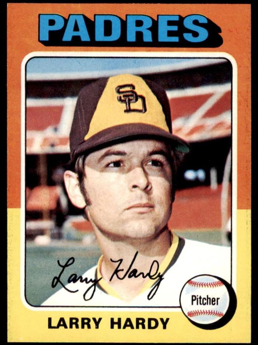 1975 Topps Baseball Larry Hardy #112 PSA 9