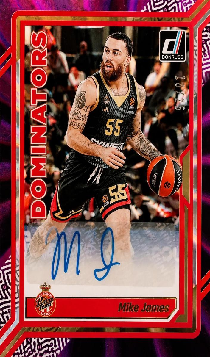 2023 Donruss Turkish Airlines EuroLeague Basketball Purple Laser Mike James #DS-JMS